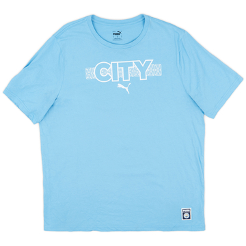 2021-22 Manchester City Puma Cotton Tee - 9/10 - (L)
