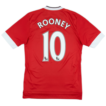 2015-16 Manchester United Home Shirt Rooney #10 - 8/10 - (XS)