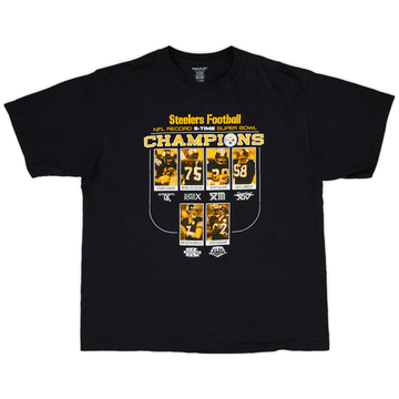 2009 Pittsburgh Steelers 6-Time Super Bowl Champions Reebok Tee - 8/10 - (L)