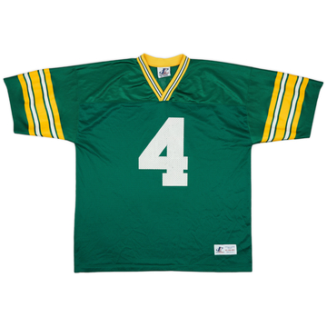 1996 Green Bay Packers Favre #4 Logo Athletic Home Jersey - 8/10 - (XL)