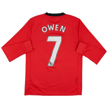 2009-10 Manchester United Home L/S Shirt Owen #7 - 5/10 - (S)