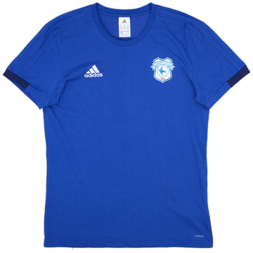 2017-18 Cardiff City adidas Cotton Tee - 9/10 - (M)