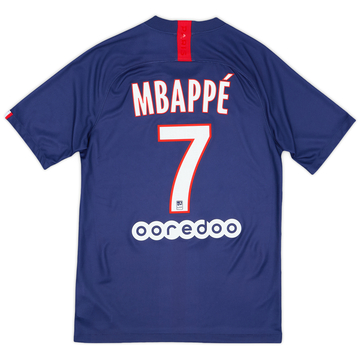 2019-20 Paris Saint-Germain Home Shirt Mbappe #7 - 8/10 - (S)
