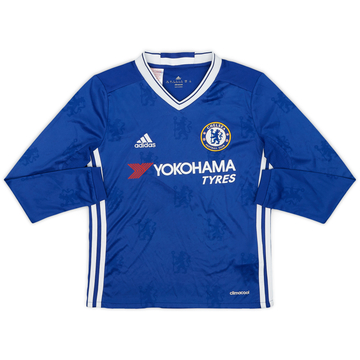 2016-17 Chelsea Home L/S Shirt - 6/10 - (S.Boys)