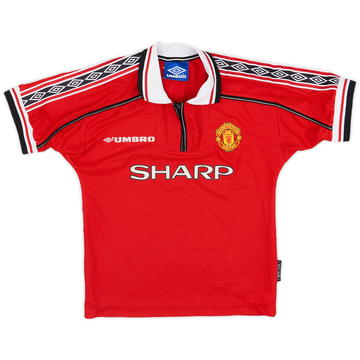 1998-00 Manchester United Home Shirt - 8/10 - (S.Boys)