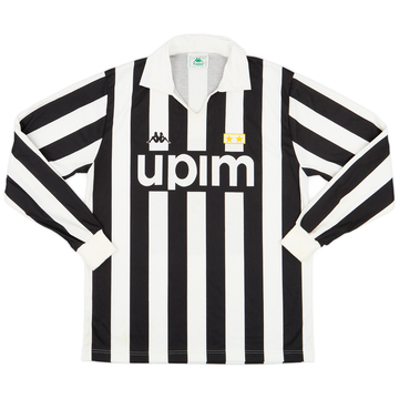 1989-90 Juventus Basic Home L/S Shirt - 9/10 - (L)
