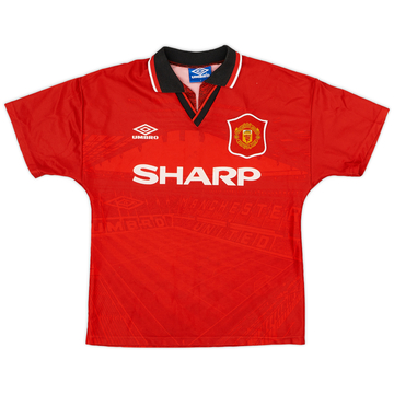 1994-96 Manchester United Home Shirt - 6/10 - (Y)
