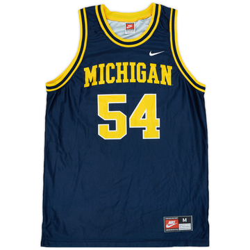 1996-98 Michigan Wolverines Traylor #54 Nike Away Jersey - 9/10 - (M)