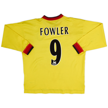 1997-99 Liverpool Away L/S Shirt Fowler #9 - 7/10 - (XL)
