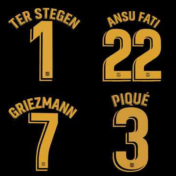 2020-21 Barcelona Away/GK Name Set