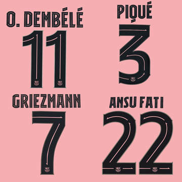 2020-21 Barcelona Third Cup Name Set