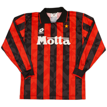 1993-94 AC Milan Home L/S Shirt - 7/10 - (L)