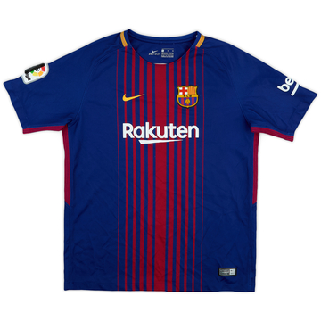 2017-18 Barcelona Home Shirt - 9/10 - (XL.Boys)