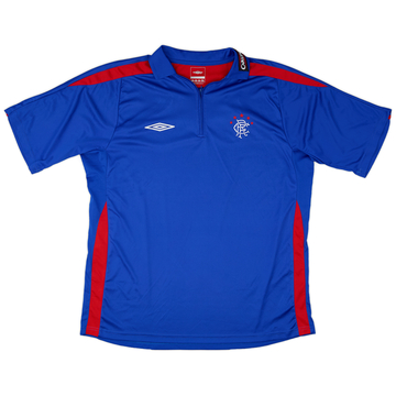 2009-10 Rangers Umbro 1/4 Zip Training Polo - 9/10 - (XL)