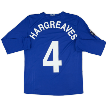 2008-09 Manchester United Third L/S Shirt Hargreaves #4 - 8/10 - (XL.Boys)