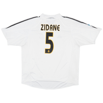2004-05 Real Madrid Home Shirt Zidane #5 - 5/10 - (XL)