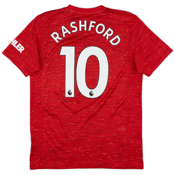 2020-21 Manchester United Home Shirt Rashford #10 - 9/10 - (M)