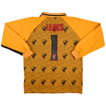 1996-97 Liverpool GK Shirt James #1 - 8/10 - (XL.Boys)