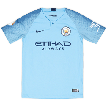 2018-19 Manchester City Home Shirt - 9/10 - (M.Boys)
