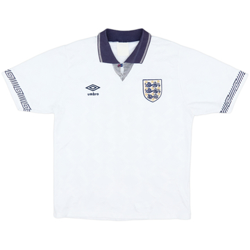 1990-92 England Home Shirt - 9/10 - (XL)