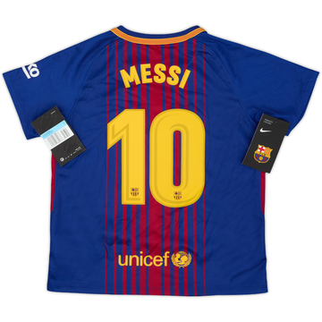2017-18 Barcelona Home Shirt Messi #10 (5-6 Years)