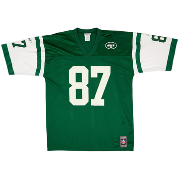 2001 New York Jets Coles #87 Reebok Home Jersey - 7/10 - (XL)