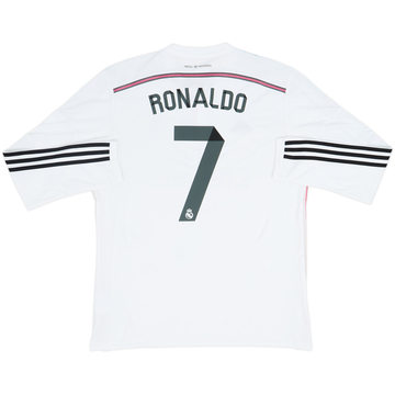 2014-15 Real Madrid Home L/S Shirt Ronaldo #7 - 6/10 - (XL)