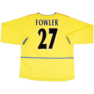 2002-03 Leeds United Away L/S Shirt Fowler #27 - 8/10 - (XXL)