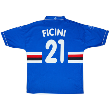 1999-00 Sampdoria Home Shirt Ficini #21 - 5/10 - (XXL)