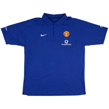 2002-03 Manchester United Nike 1/4 Zip Polo Shirt - 8/10 - (XL)