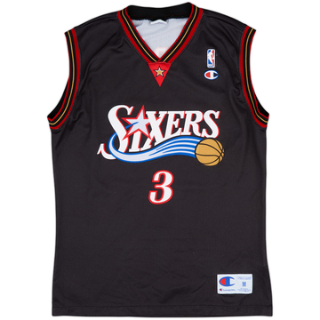 2000-06 Philadelphia 76ers Iverson #3 Champion Away Jersey - 8/10 - (M)