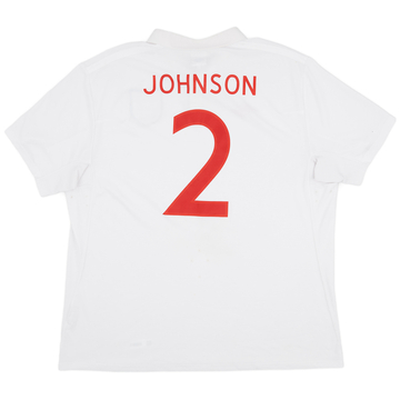 2009-10 England Home Shirt Johnson #2 - 8/10 - (XXL)