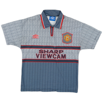 1995-96 Manchester United Away Shirt - 8/10 - (L.Boys)