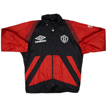 1995-97 Manchester United Umbro Hooded Rain Jacket - 8/10 - (S)