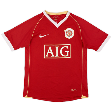 2006-07 Manchester United Home Shirt - 7/10 - (M.Boys)