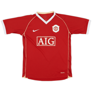 2006-07 Manchester United Home Shirt - 7/10 - (XL.Boys)