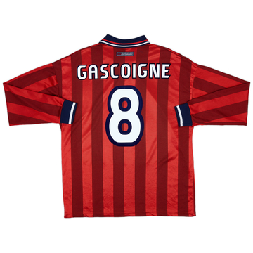 1997-99 England Away L/S Shirt Gascoigne #8 - 8/10 - (XL)