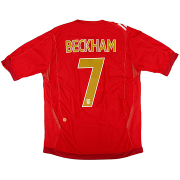 2006-08 England Away Shirt Beckham #7 - 6/10 - (L)