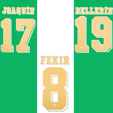 2021-22 Real Betis Home Cup Name Set