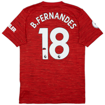 2020-21 Manchester United Home Shirt B.Fernandes #18 - 5/10 - (S)