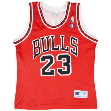 1991-98 Chicago Bulls Jordan #23 Champion Away Jersey - 3/10 - (S)