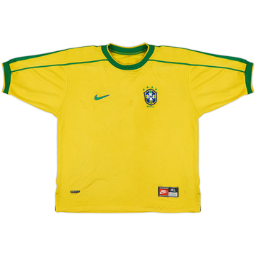 1998-00 Brazil Home Shirt - 6/10 - (XL.Boys)