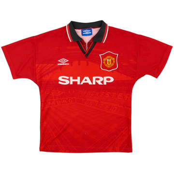 1994-96 Manchester United Home Shirt - 8/10 - (Y)