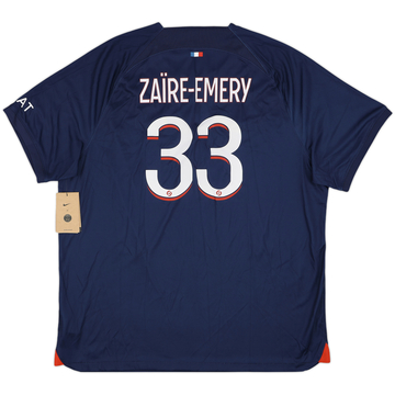 2023-24 Paris Saint-Germain Home Shirt Zaire-Emery #33 (XXL)