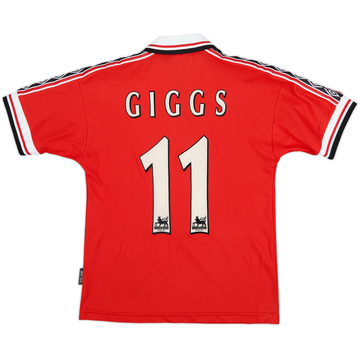 1998-00 Manchester United Home Shirt Giggs #11 - 8/10 - (L.Boys)