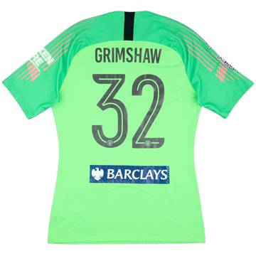 2018-19 Manchester City Match Issue GK Away S/S Shirt Grimshaw #32