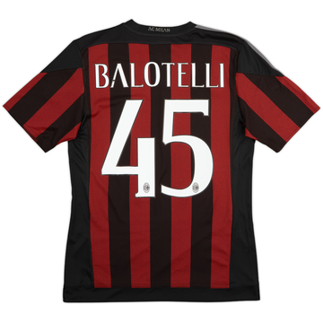 2015-16 AC Milan Home Shirt Balotelli #45 (S)