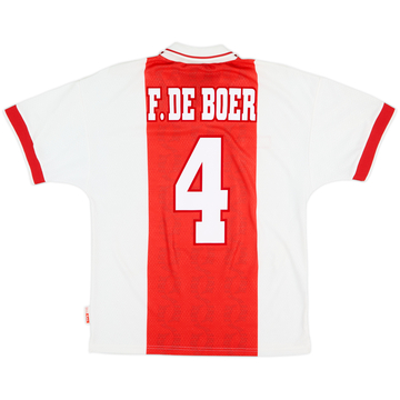 1998-99 Ajax Home Shirt F.De Boer #4 - 8/10 - (Y)