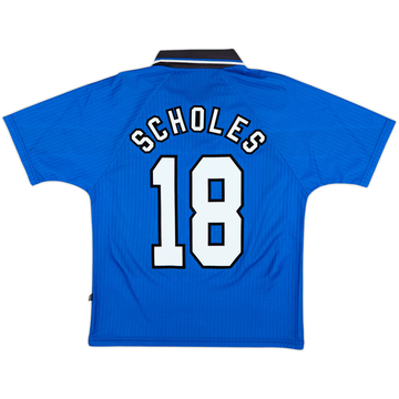 1996-98 Manchester United Third Shirt Scholes #18 - 9/10 - (Y)