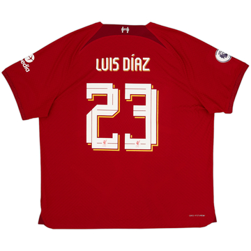 2022-23 Liverpool Authentic Home Shirt Luis Diaz #23 - 10/10 - (3XL)
